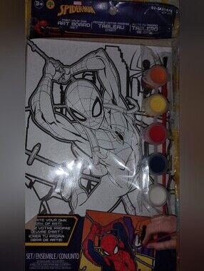 Kids' Marvel Spider-Man Paint-Your-Own Canvas Kit - Black & White Outline